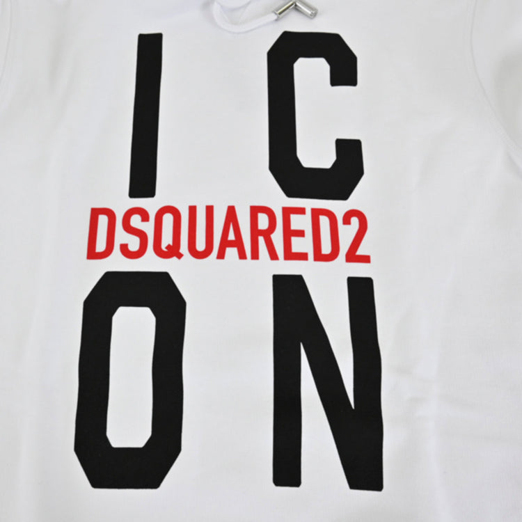 ディースクエアード DSQUARED2 パーカー S80GU0038 S25042100 Icon Hooded Sweatshirt 100 ホワイト レディース 【ラスト1点 Sサイズ】