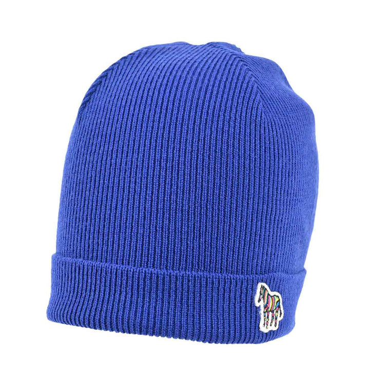 Paul Smith Cap M2A 582E AV250 ZEBRA BEANIE 45 Blue 2021AW 