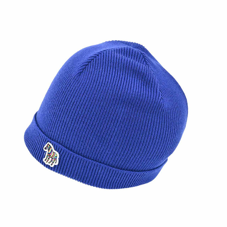 Paul Smith Cap M2A 582E AV250 ZEBRA BEANIE 45 Blue 2021AW 