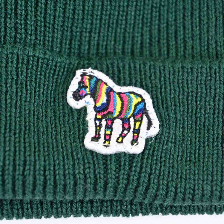 ポールスミス PAUL SMITH ニット帽 M2A 582E AV250 ZEBRA BEANIE 38 グリーン レディース