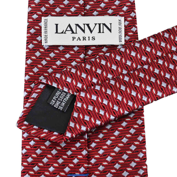 ランバン LANVIN ネクタイ 2098 3 レッド メンズ  就職祝い 誕生日 ギフト プレゼント