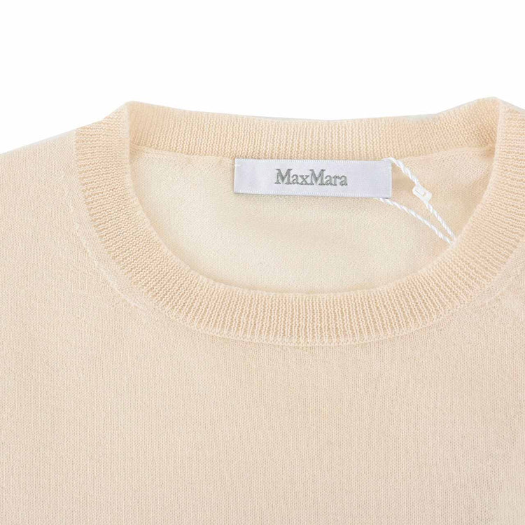 Max Mara Cashmere Crew Neck Sweater MARMO 136613196 008 Cream 2021AW Women's 