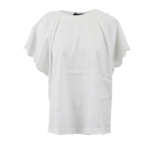 Max Mara Weekend Crew Neck Short Sleeve T-Shirt OSSOLA 594111216 1 White 2022 Spring/Summer New Arrivals Women's 