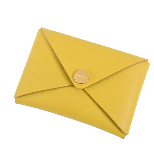 IL BISONTE Business Card Holder SCC098 GR274H Oliva Chiaro Yellow 2022 Spring/Summer New Arrivals Women's [SALE] 