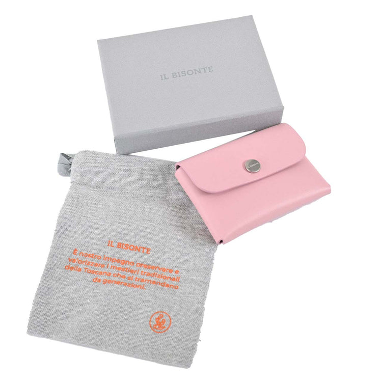 IL BISONTE Business Card Holder SCC100 PK170H Rosa Pallido Pink 2022 Spring/Summer New Arrivals Women's [SALE] 