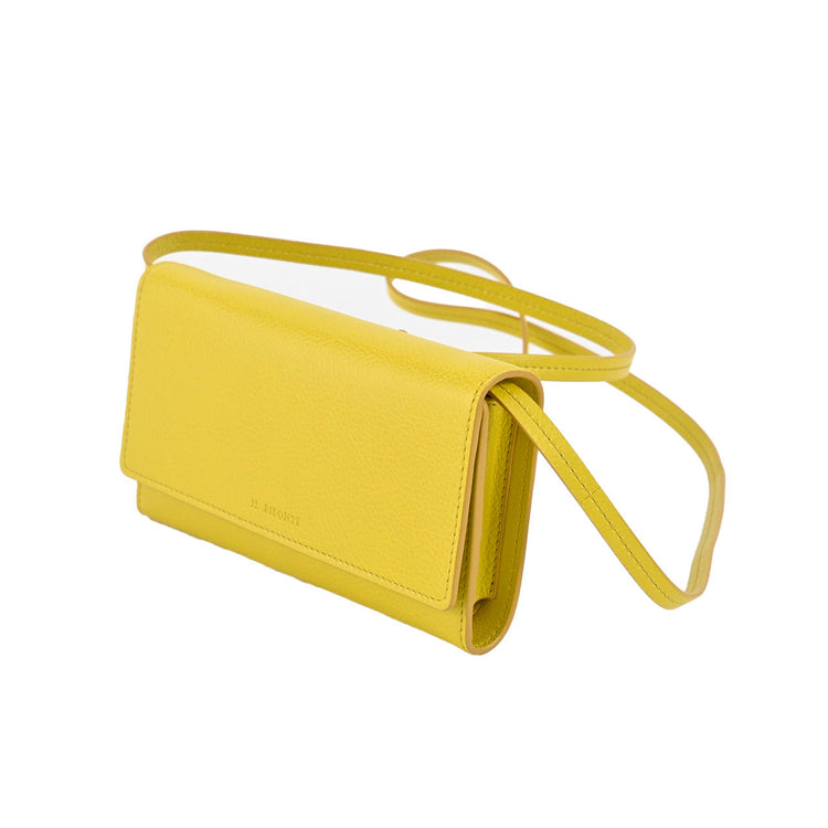 IL BISONTE Pochette SCW087 GR289H Oliva Chiaro Yellow 2022SS Women's 