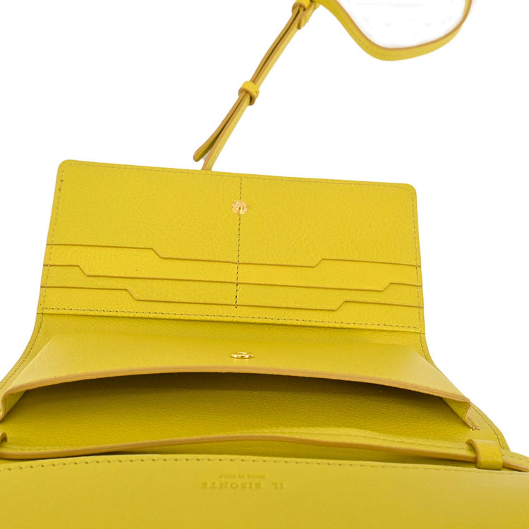 IL BISONTE Pochette SCW087 GR289H Oliva Chiaro Yellow 2022SS Women's 