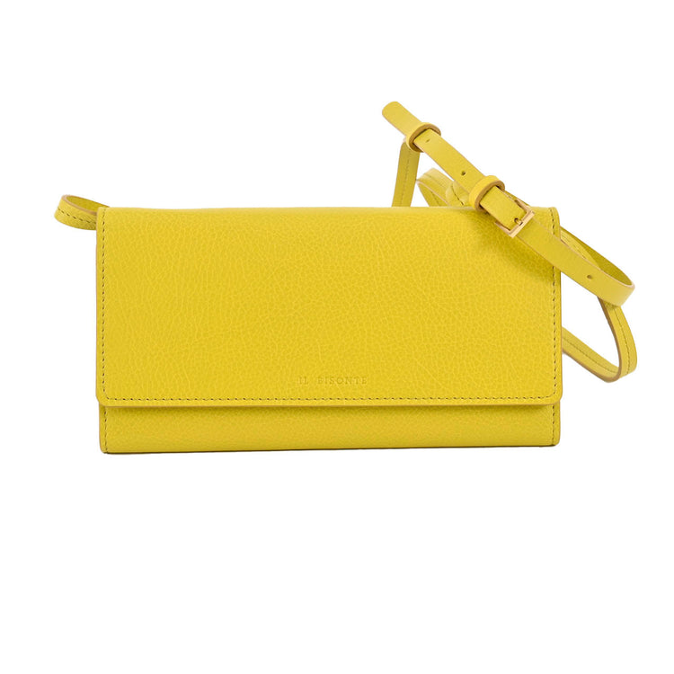 IL BISONTE Pochette SCW087 GR289H Oliva Chiaro Yellow 2022SS Women's 