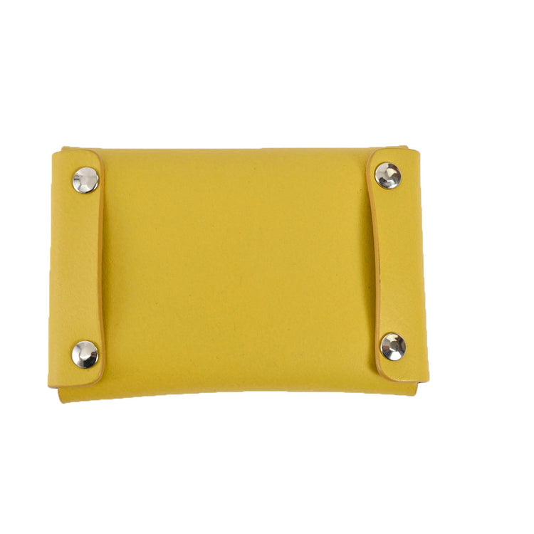 IL BISONTE Business Card Holder SCC100 GR274H Oliva Chiaro Yellow 2022 Spring/Summer New Arrivals for Men and Women [SALE] 