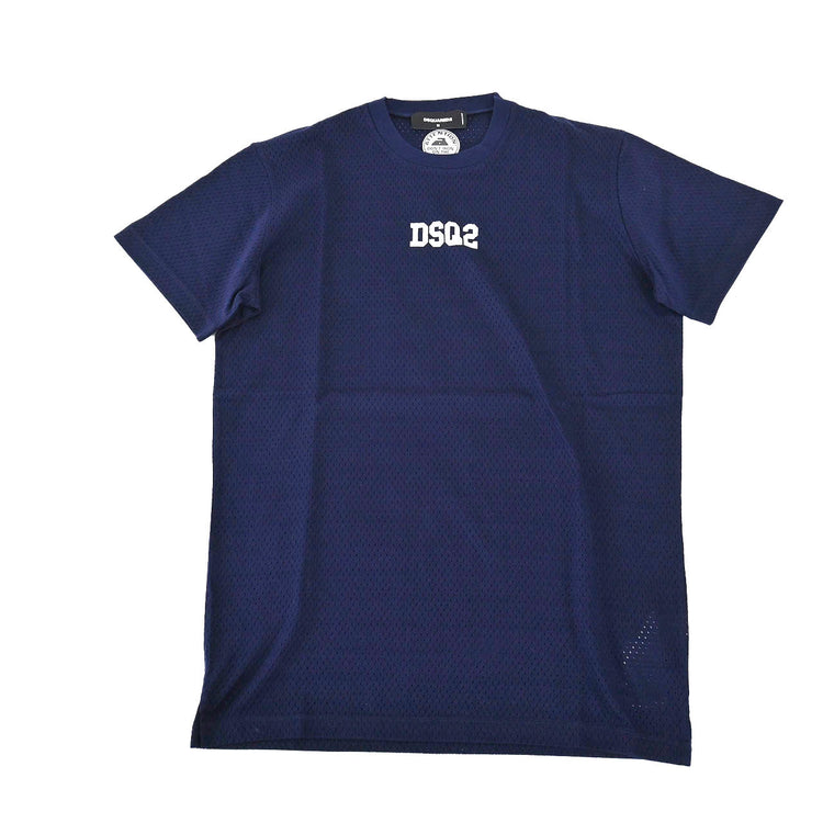 ディースクエアード DSQUARED2 クルーネック半袖Ｔシャツ S71GD1168 S23847 478 ネイビー メンズ 【ラスト1点 Ｌサイズ】 プレゼント ギフト