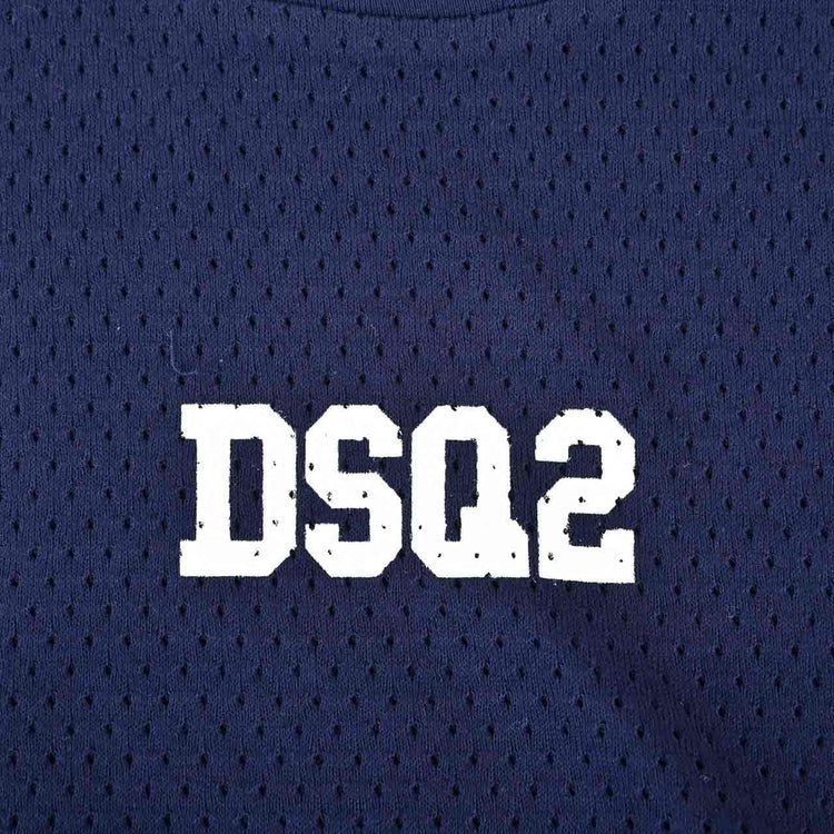 ディースクエアード DSQUARED2 クルーネック半袖Ｔシャツ S71GD1168 S23847 478 ネイビー メンズ 【ラスト1点 Ｌサイズ】 プレゼント ギフト