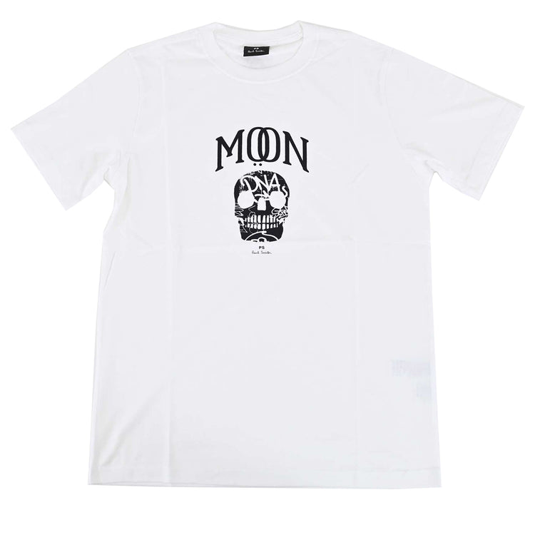 ピーエス　ポール・スミス PS Paul Smith Tシャツ REG FIT TSHIRT MOON M2R 011R HP3278 01 ホワイト 2022SS メンズ 【SALE】