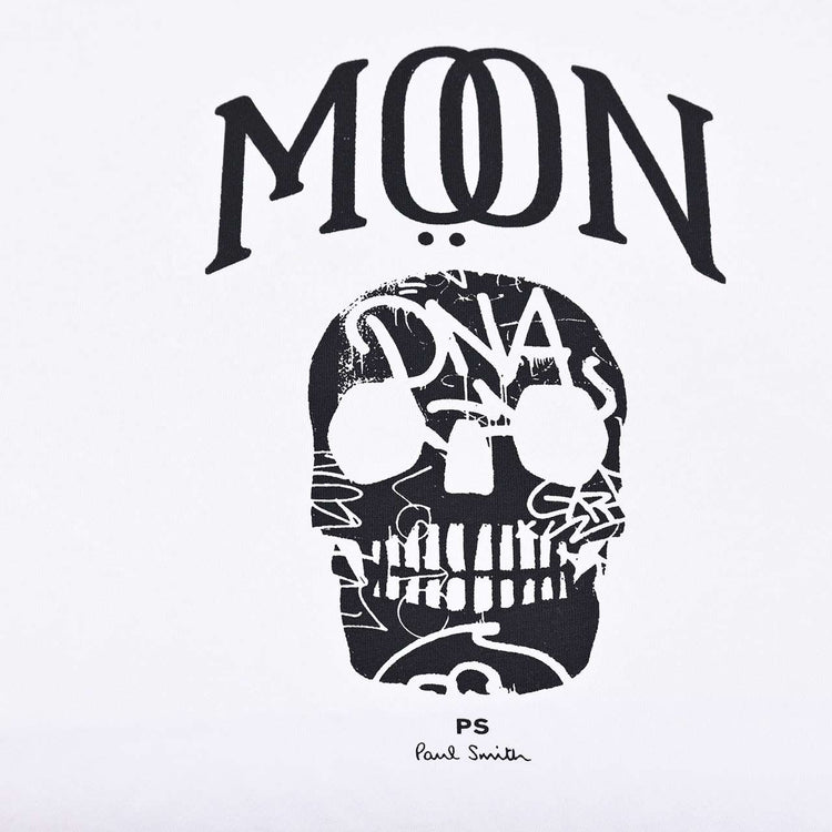 ピーエス　ポール・スミス PS Paul Smith Tシャツ REG FIT TSHIRT MOON M2R 011R HP3278 01 ホワイト 2022SS メンズ 【SALE】