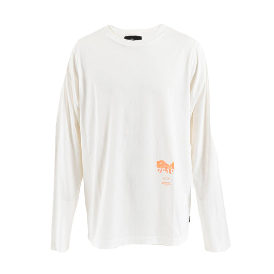 STONE ISLAND Crew Neck Long Sleeve T-Shirt SHADOW PROJECT 76192021B V0099 White 2022SS Men's [SALE] 