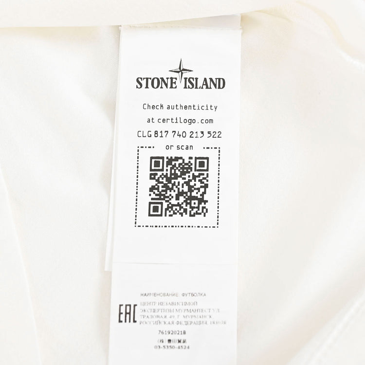 STONE ISLAND Crew Neck Long Sleeve T-Shirt SHADOW PROJECT 76192021B V0099 White 2022SS Men's [SALE] 