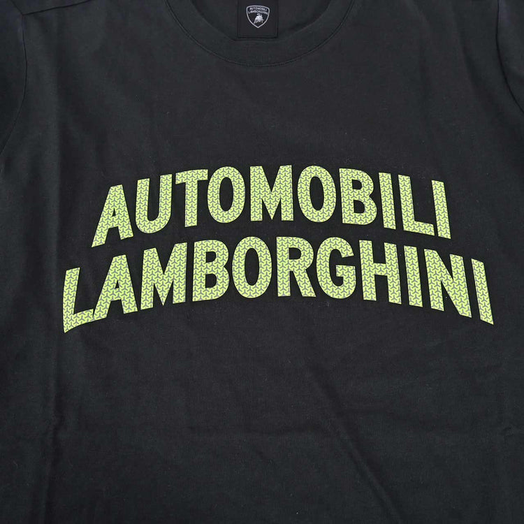 ランボルギーニ LAMBORGHINI クルーネック半袖Ｔシャツ 72XBH008 CJ513 899 ブラック メンズ プレゼント ギフト