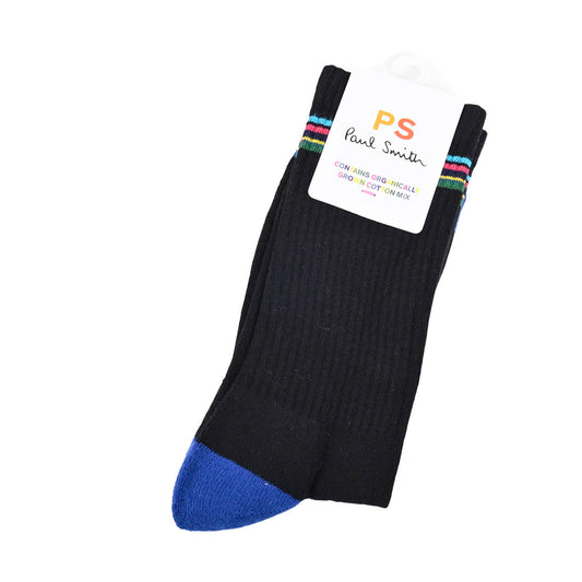 ピーエス ポールスミス PS Paul Smith ソックス MEN SOCK SPORT STRIPE M2A400MOAF344 78 ブラック メンズ  プレゼント ギフト