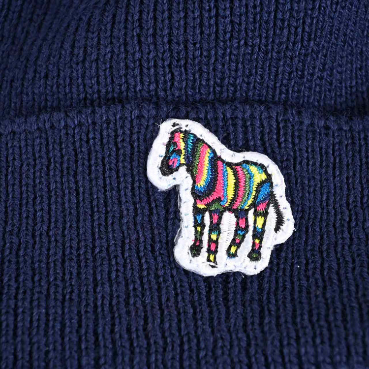 PS Paul Smith Cap MEN BEANIE ZEBRA M2A582EAV250 47 Navy 2022AW Men's 