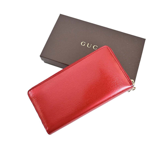 グッチ GUCCI ラウンドファスナー長財布 222769 レッド レディース