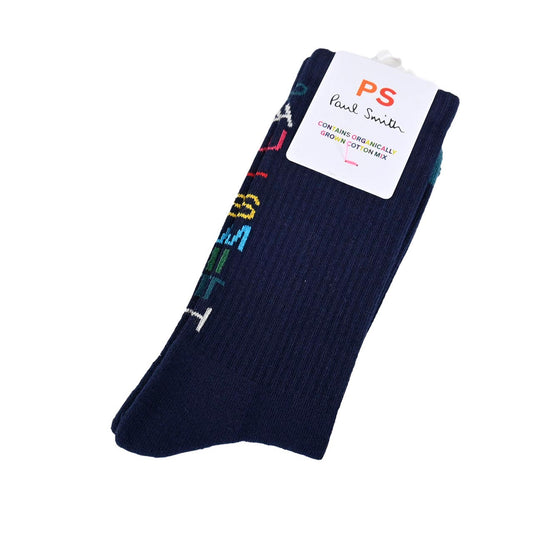 PS Paul Smith 襪子 MEN SOCK BACK LOGO M2A400MOAF658 47 海軍藍 2022 秋冬 男士 [特價] 