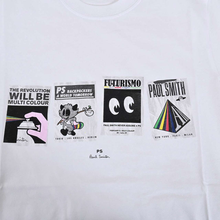 ピーエス　ポール・スミス PS Paul Smith Tシャツ M2R 010R JP3434 01 ホワイト 2022AW メンズ 【SALE】