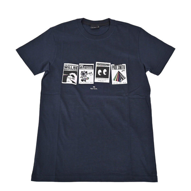 PS Paul Smith T-shirt M2R 010R JP3434 49 Navy 2022AW Men's [SALE] 