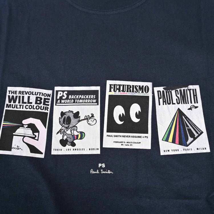 ピーエス　ポール・スミス PS Paul Smith Tシャツ M2R 010R JP3434 49 ネイビー 2022AW メンズ 【SALE】