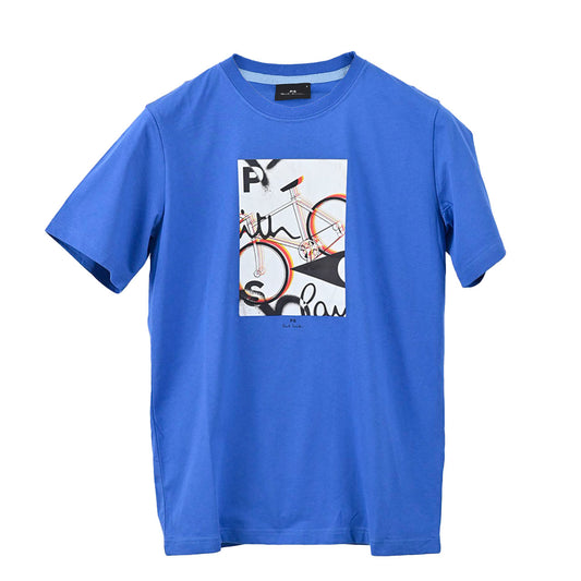 ポールスミス PAUL SMITH Tシャツ REG FIT BICYCLE M2R 011R KP3832 44H ブルー 2023SS メンズ プレゼント ギフト