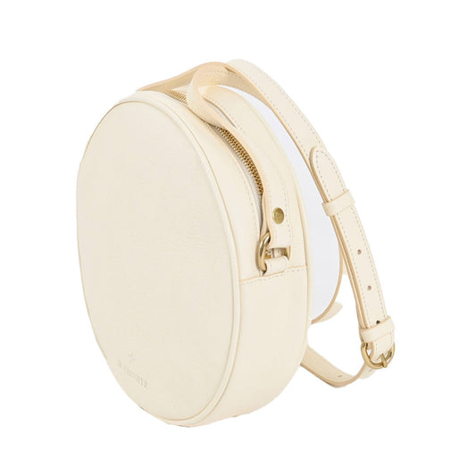 IL BISONTE Shoulder Bag, Round, Circular, BCR328PV0001, WH178B, White, 2023SS, Women's 