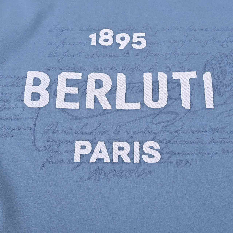 BERLUTI T-shirt R24JRS96 002 668 Blue 2023SS Men's [SALE] 