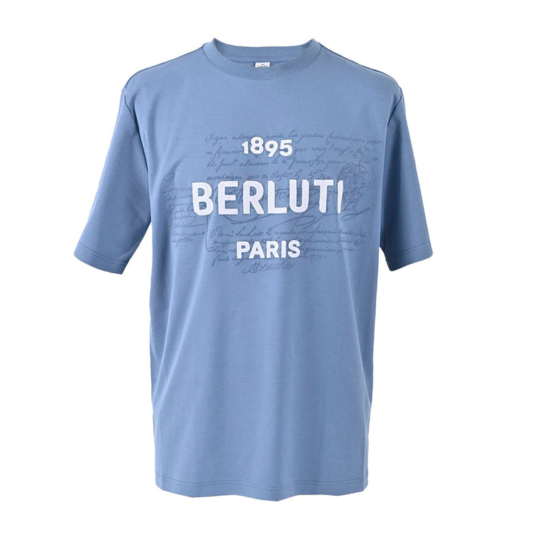 BERLUTI T-shirt R24JRS96 002 668 Blue 2023SS Men's [SALE] 