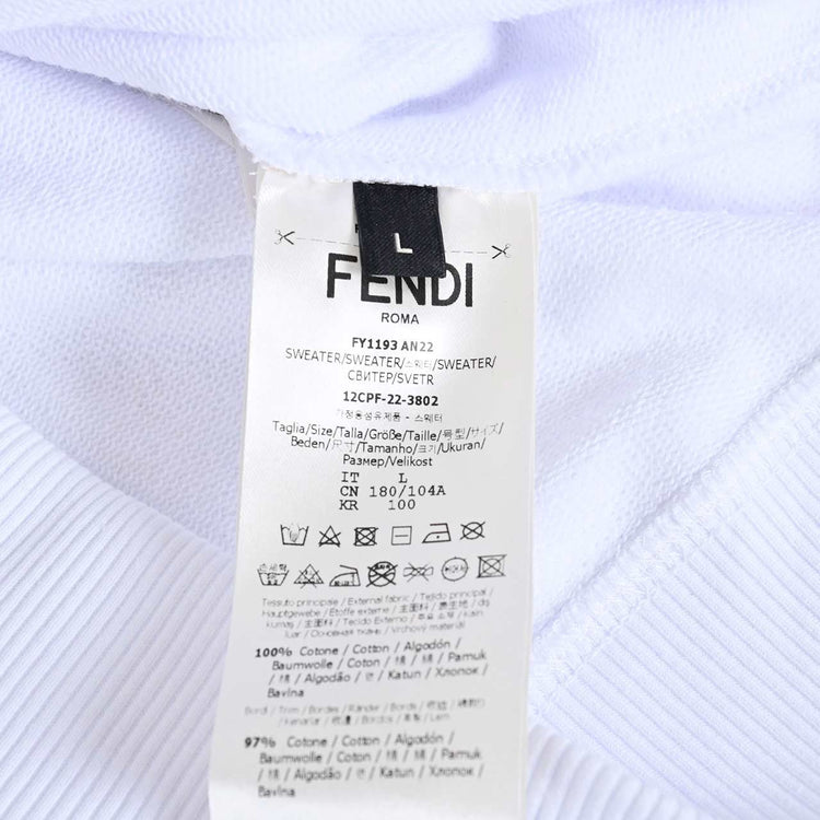 フェンディ FENDI パーカー FY1193 AN22 F0QR0 ホワイト 2023SS メンズ