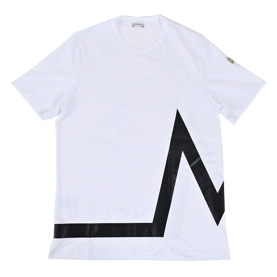 送料無料 150 MONCLER ホワイト Tシャツ ロゴ 8C00001 8390T size L