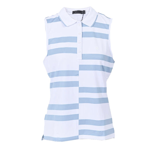 G FORE Polo Shirt OFFSET STRIPE G4LF23K681 SNOW White 2023AW Women's [SALE] 