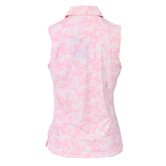 G FORE Polo Shirt PINK CAMO COOLING G4LF23K861D CAMEO Pink 2023AW Women's [SALE] 