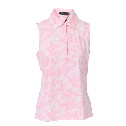 G FORE Polo 衫 PINK CAMO COOLING G4LF23K861D CAMEO 粉紅 2023AW 女裝 [促銷] 