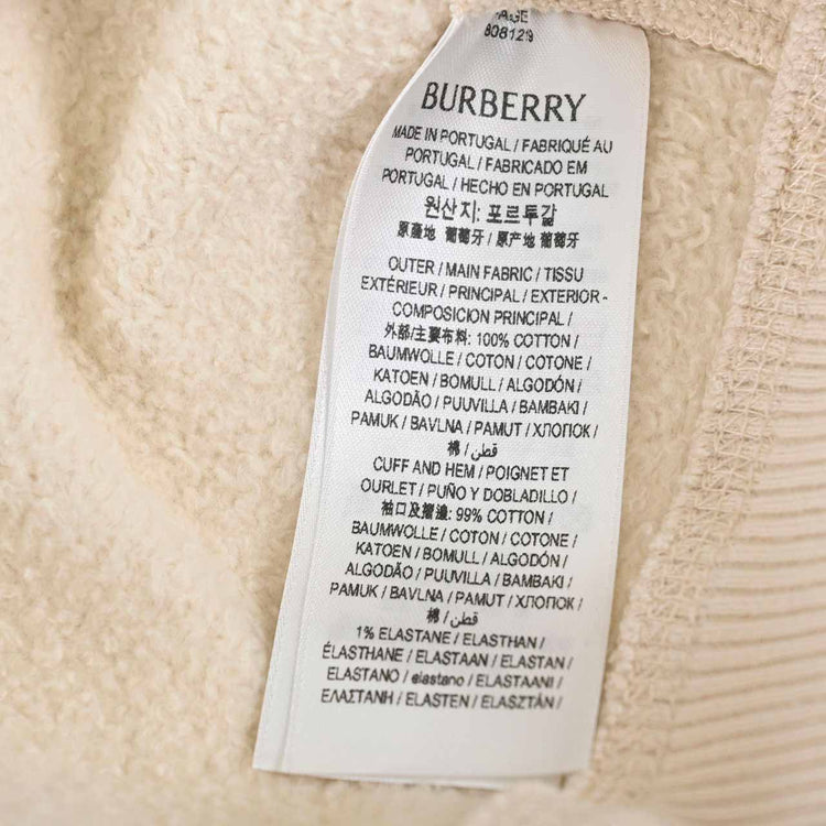 Burberry BURBERRY Hoodie 8081219 B7348 Beige Autumn/Winter Men's 