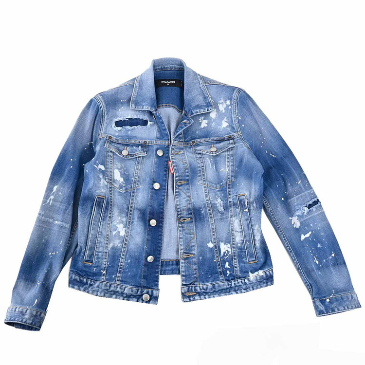 ディースクエアード DSQUARED2 デニムジャケット S74AM1463 S30789 Dan Jean Jacket 470 ブルー 2024年春夏新作 2024SS メンズ  プレゼント ギフト