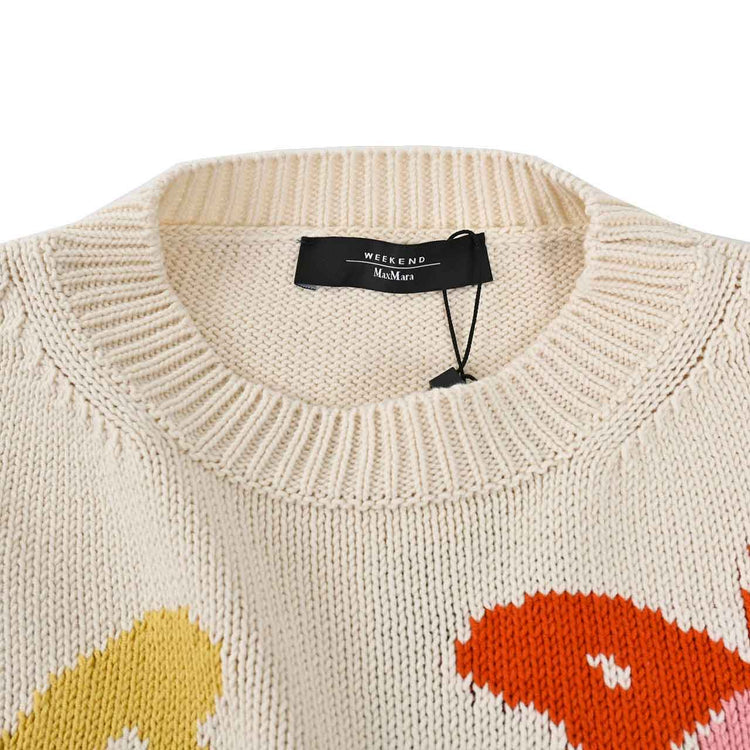 WEEKEND MAXMARA Sweater ZINGARO 53612016 002 White 2024SS Women's 