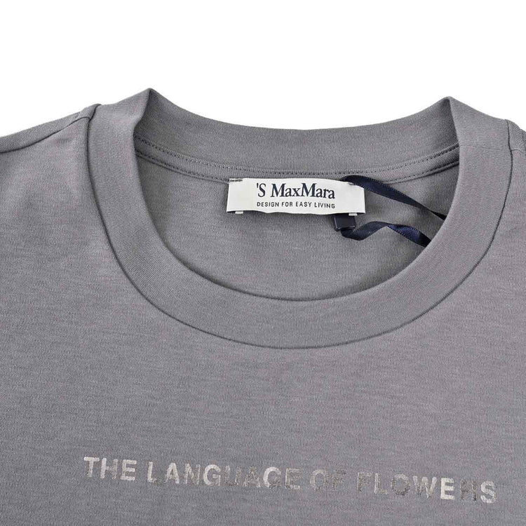 エス マックスマーラ S MAX MARA Tシャツ QUIETO 24199710116 012 グレー 2024年春夏新作 2024SS レディース