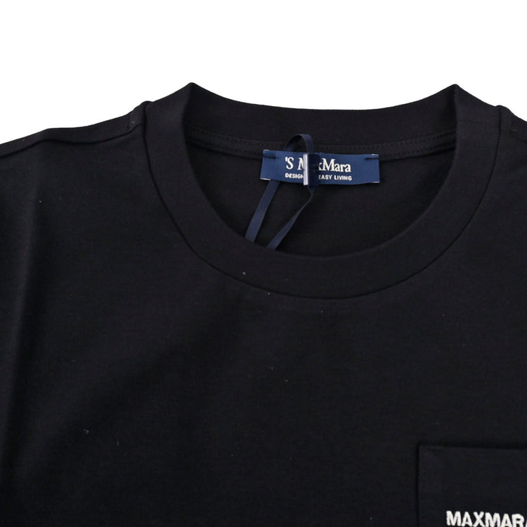 エス マックスマーラ S MAX MARA Tシャツ SAX 24199710216 019 ブラック 2024年春夏新作 2024SS レディース