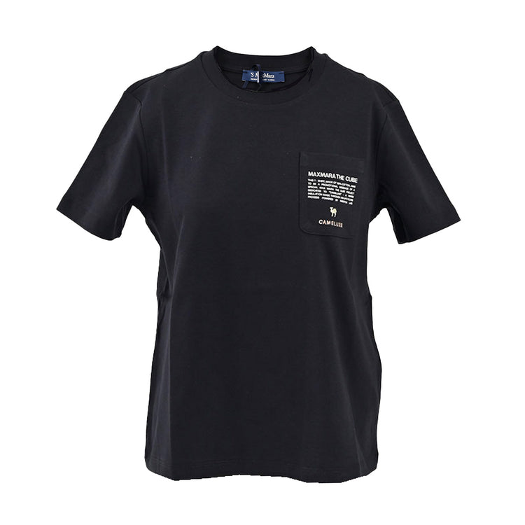 エス マックスマーラ S MAX MARA Tシャツ SAX 24199710216 019 ブラック 2024年春夏新作 2024SS レディース