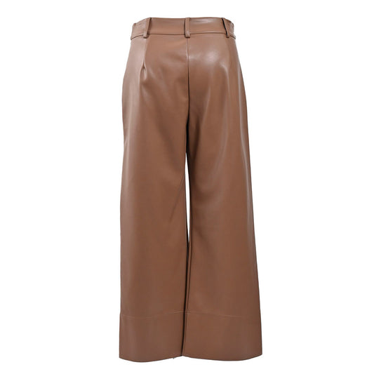 S MAX MARA Eco Leather Pants SOPRANO 24197810216 002 Brown 2024SS Women's 