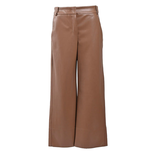 S MAX MARA Eco Leather Pants SOPRANO 24197810216 002 Brown 2024SS Women's 